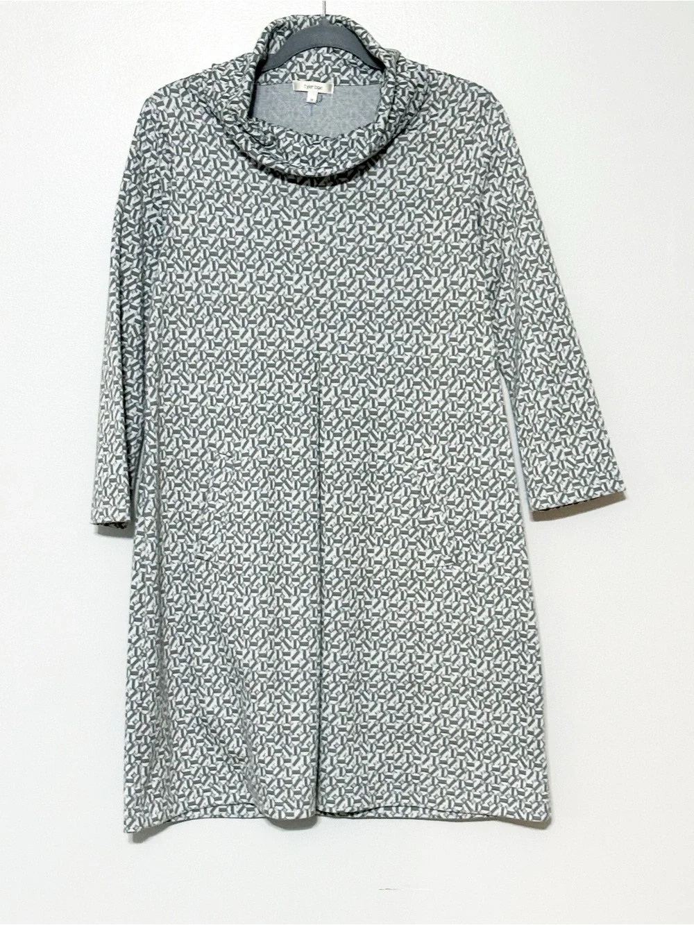 Tyler Boe Kim Cowl Neck Geo Print Knit Dress Women’s Size Medium - Picture 1 of 6